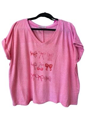 🆕 Zenana SOFT MELANGE HACCI V-NECK TEE
